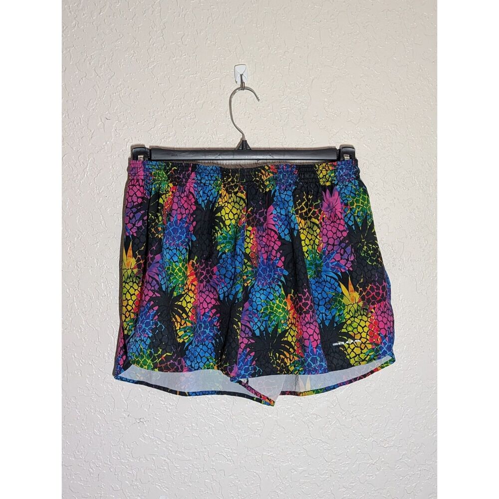 BOA USA Neon Pineapples Running Shorts 3" Split Trainer Mens Large